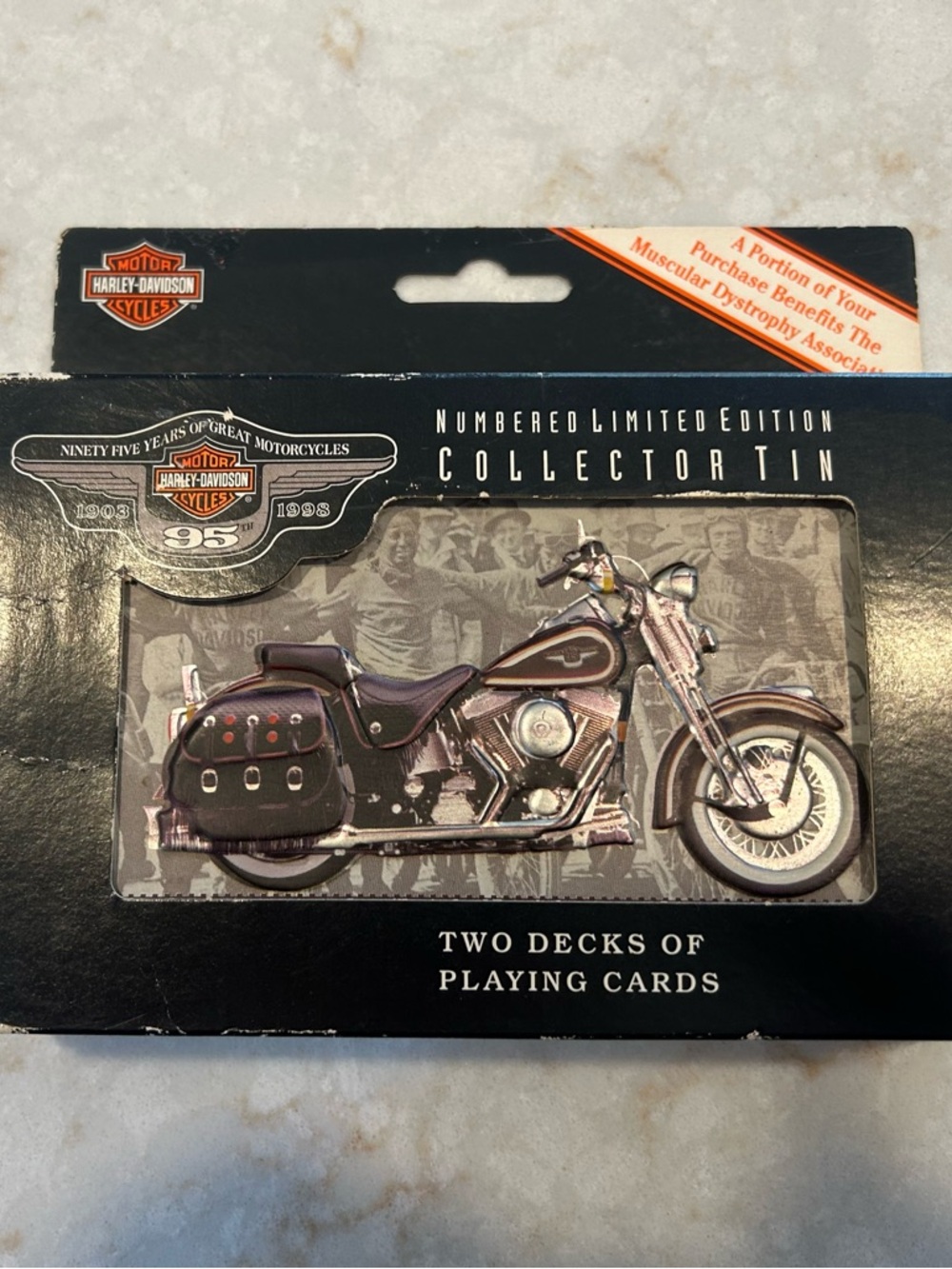 Harley-Davidson Limited Edition Collector Tin & 2 Decks of Playing Cards NIB